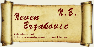 Neven Brzaković vizit kartica